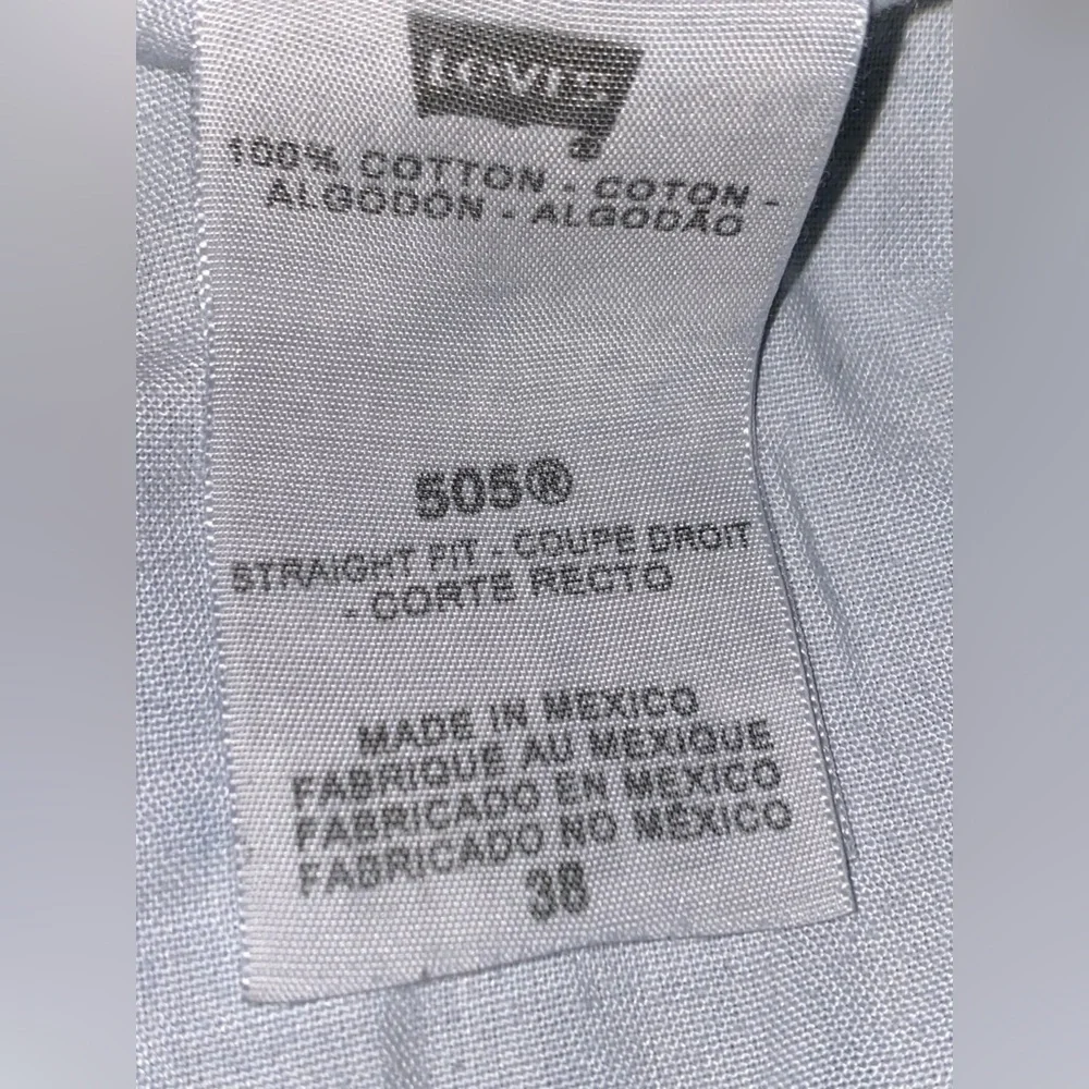 Levi’s 505 Men Straight Fit Leg Medium Wash Denim Jeans‎ Sz 38 Short 10